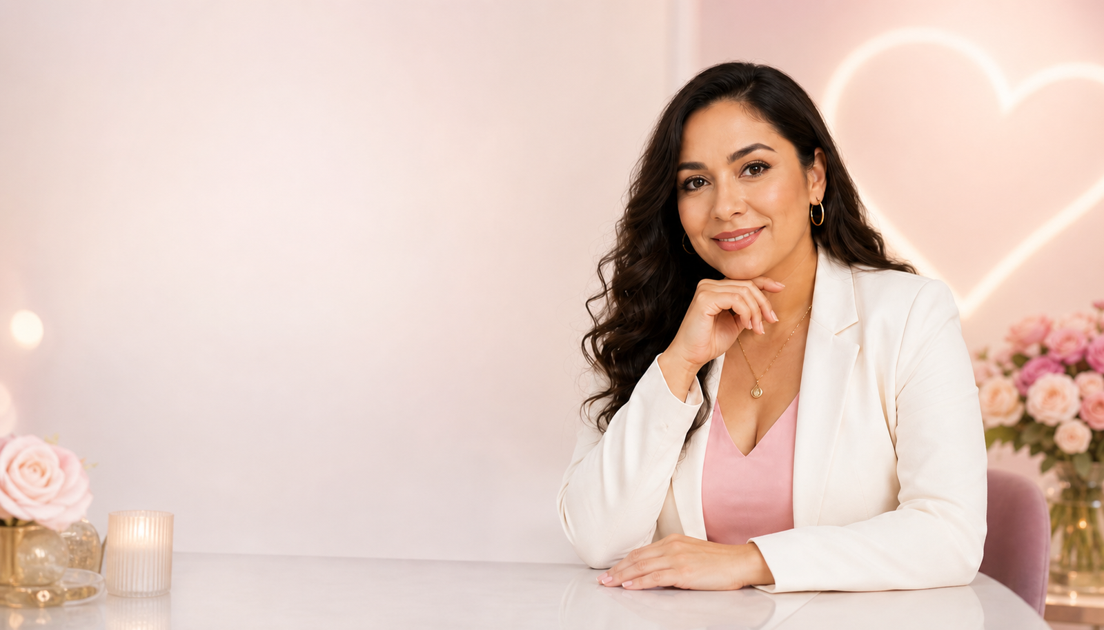 Romelia Hidalgo en un ambiente cálido y profesional